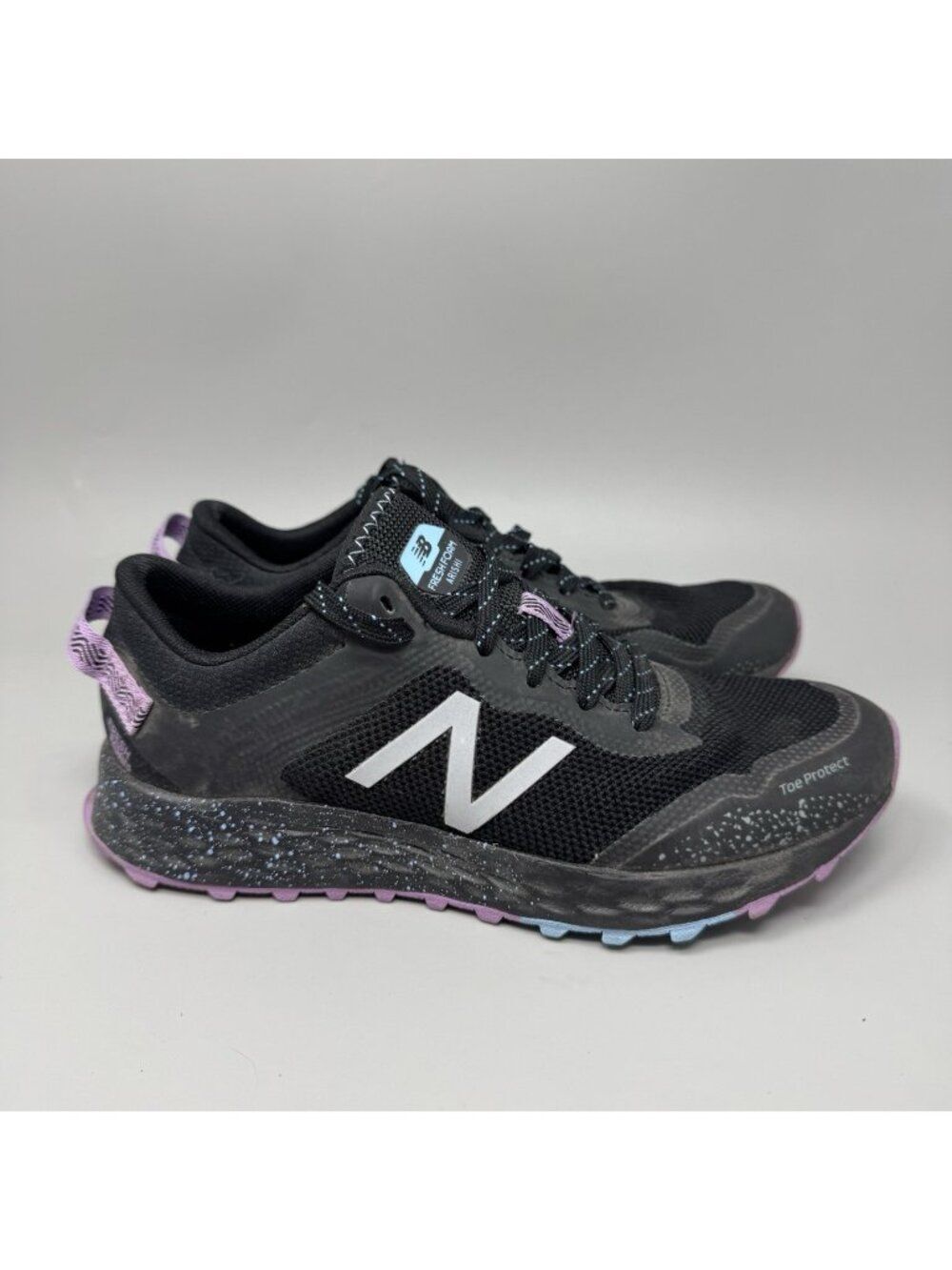 New Balance Fresh Foam Arishi Women’s 6.5 Black Purple Running Shoes (WTARISK1)